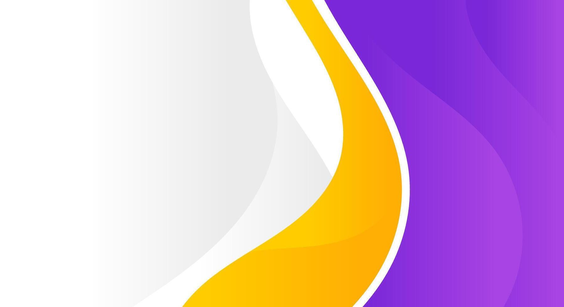 Wavy purple and yellow banner background vector