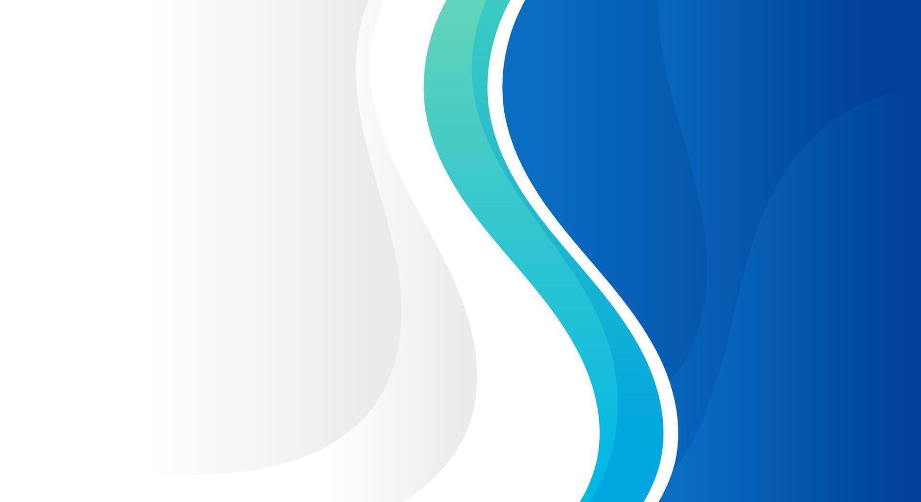 Wavy blue banner background vector