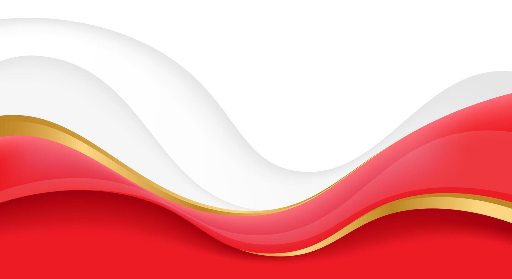 Red and golden wave business banner background vector