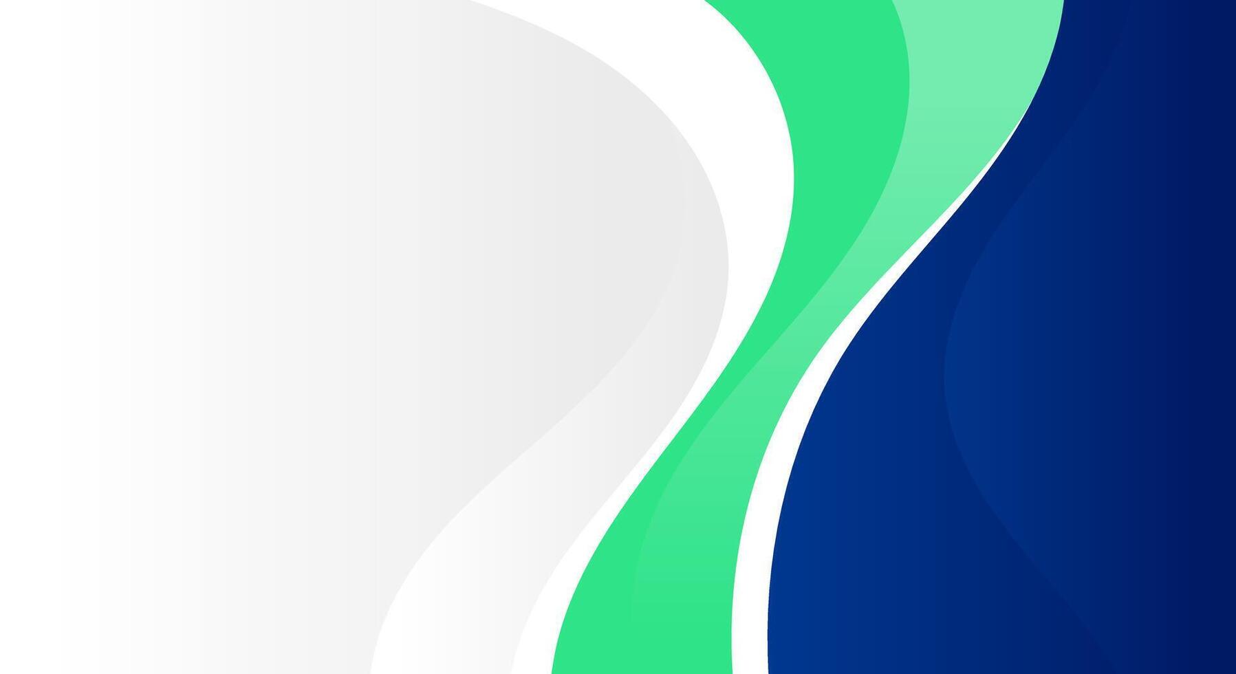 Abstract wavy blue and green banner background vector