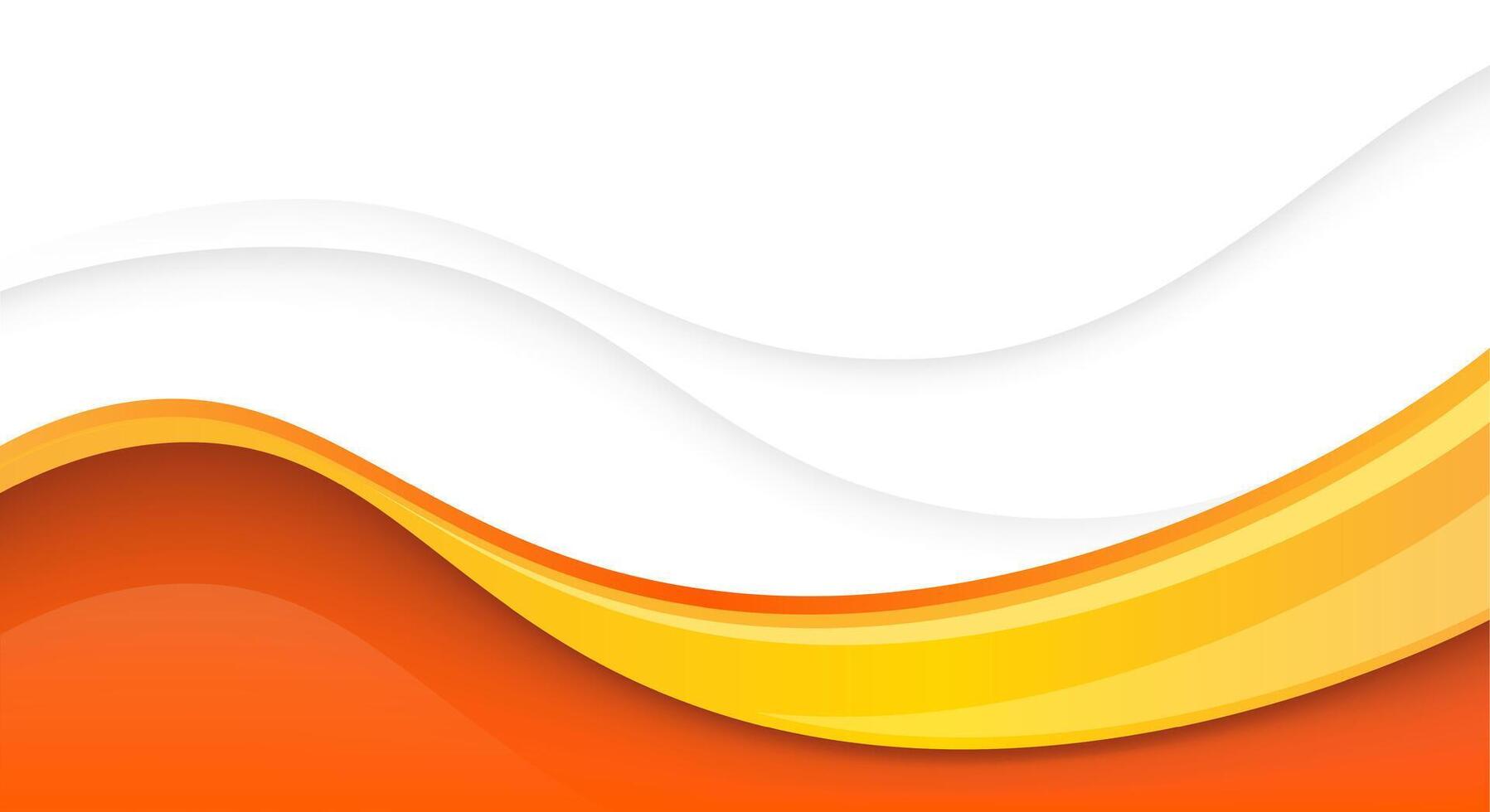 Orange and yellow wave business banner background vector