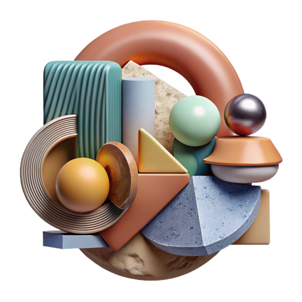 magnificent creative Abstract Art Composition Created with Ai Assistance Cutout professional png