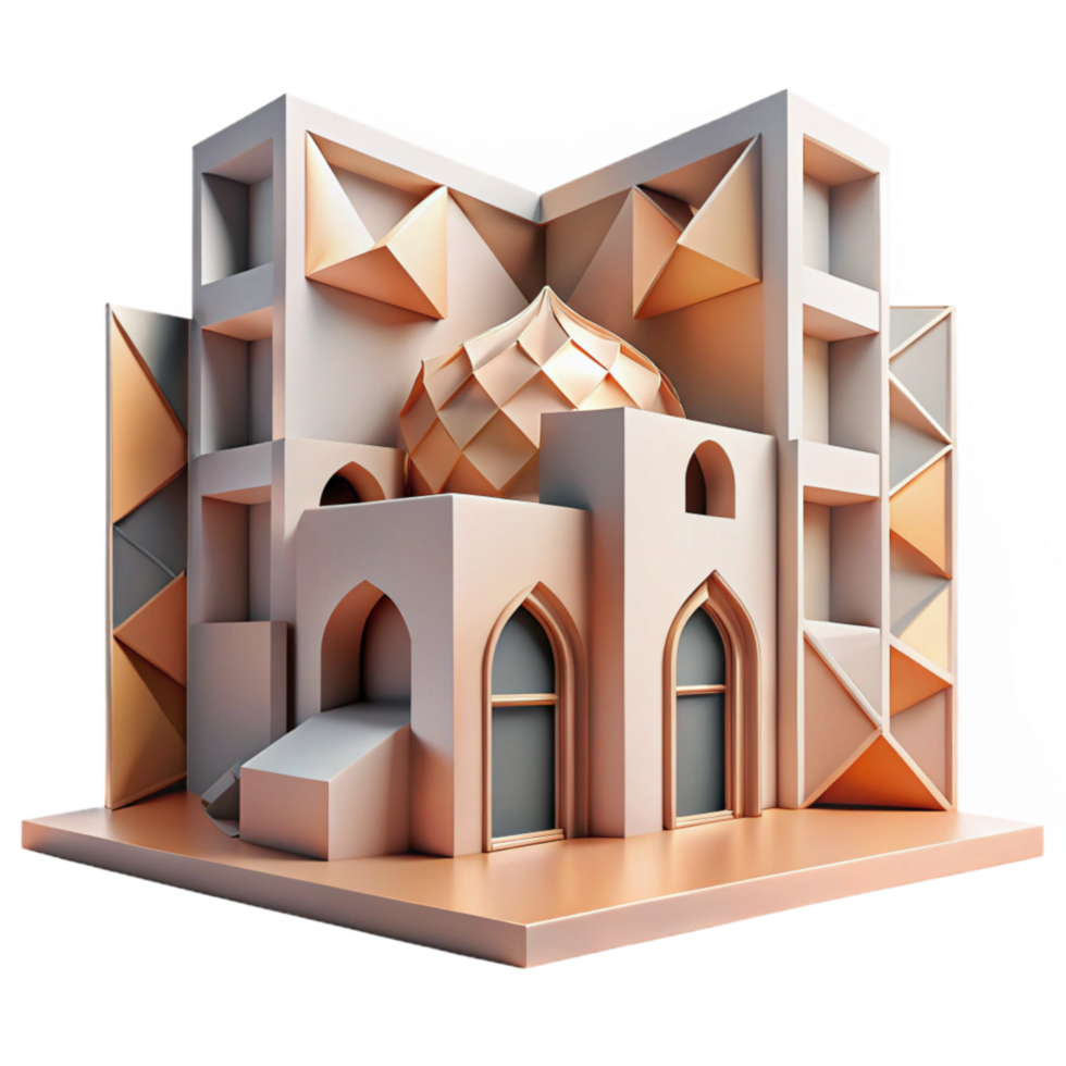 elegant vintage Abstract Building Cutout with Modern Architecture 4K png
