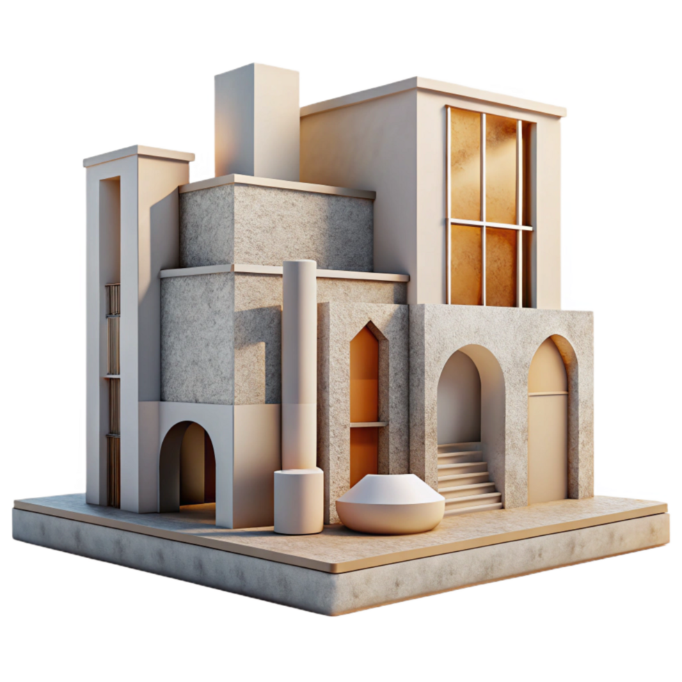 wonderful vintage Abstract Building Elevation Drawing Isolated premium png
