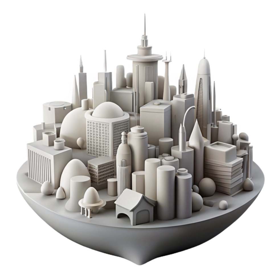 extraordinary minimalist Abstract Cityscape with Monochromatic Palette high resolution png