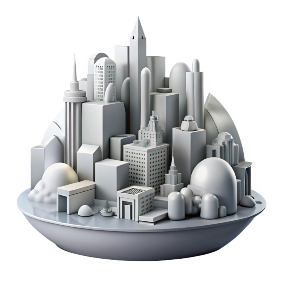 stunning modern Abstract Cityscape with Monochromatic Palette genuine png