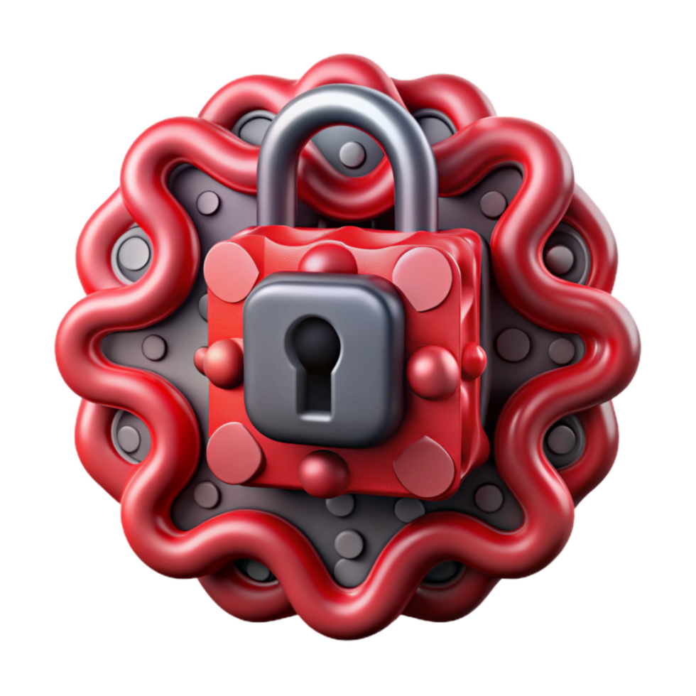 serene creative Abstract Data Encryption Pattern Red and Black Isolated Element exclusive png