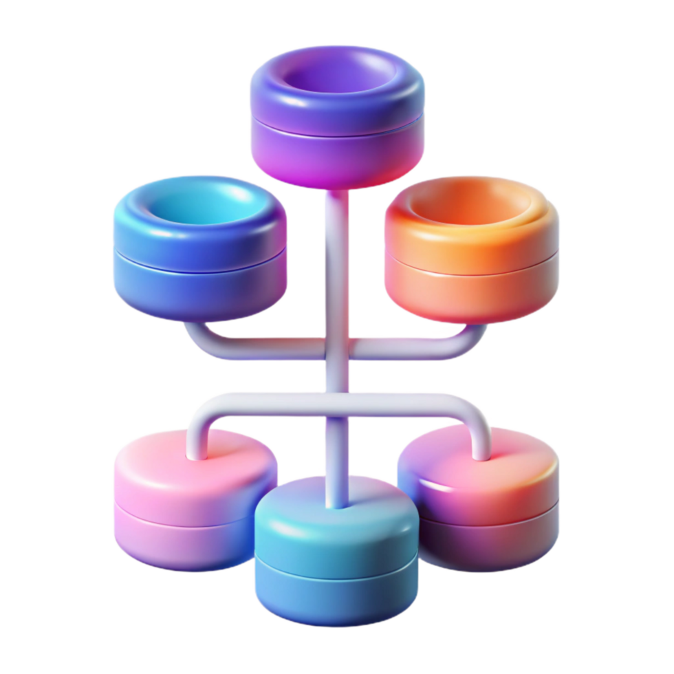 dramatic minimalist Abstract Data Flow Transparent with Gradient Colors genuine png