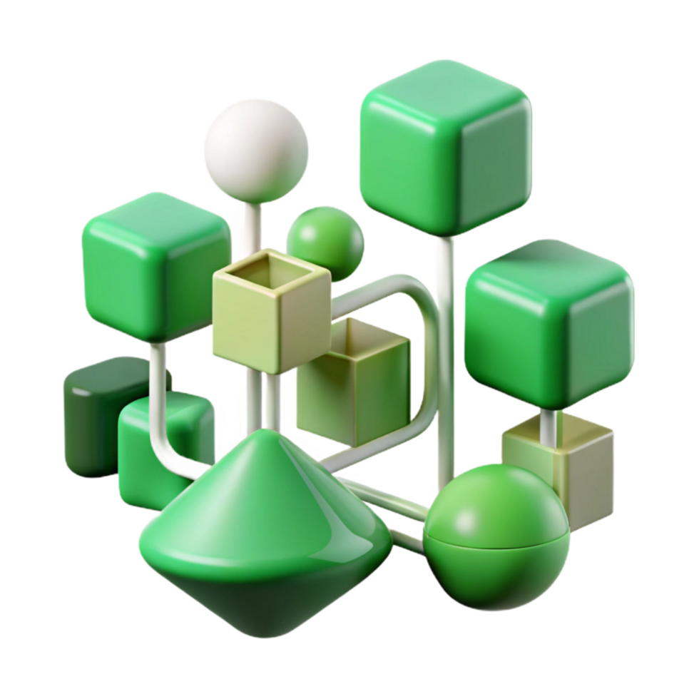 impressive abstract Abstract Data Flow Visualization Green Isolated ...