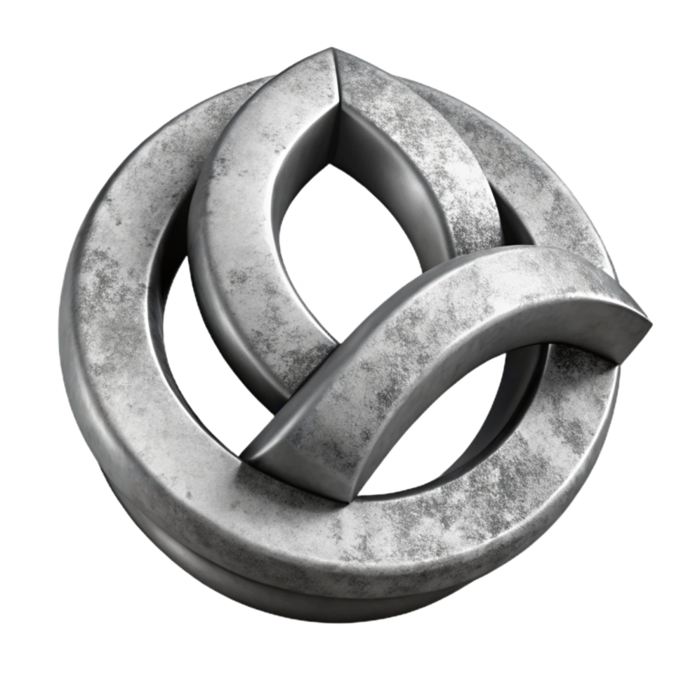 serene artistic Abstract Embrace Symbol in Monochrome Transparent Background original png