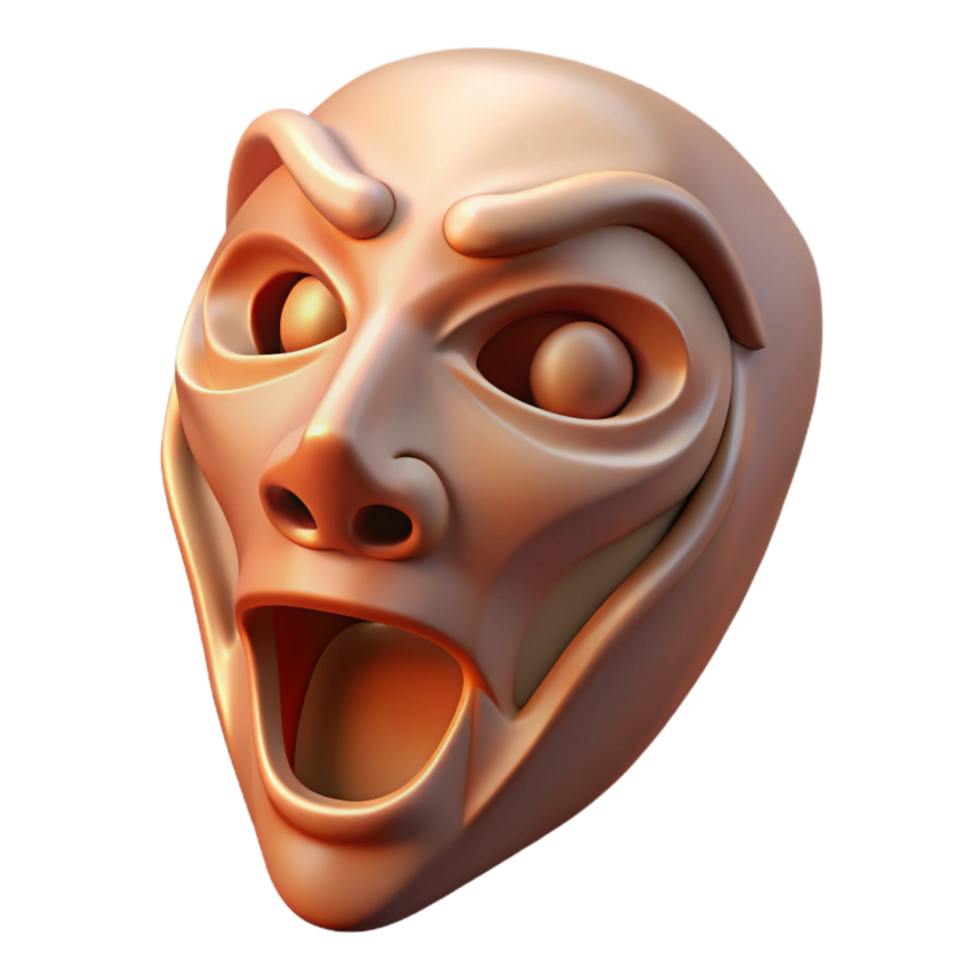 impressive modern Abstract Fear Mask Isolated Three Quarter View detailed png
