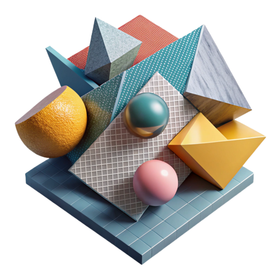beautiful creative Abstract Geometric Shapes Overlapping Transparent Background high quality png