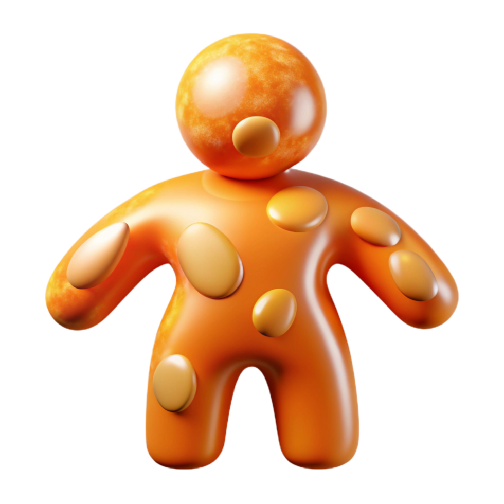 dramatic artistic Abstract Human Touch in Orange Cutout professional png