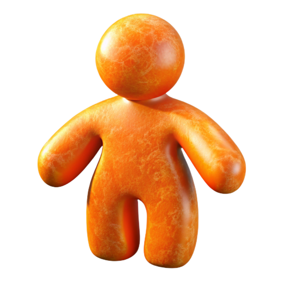 stunning classic Abstract Human Touch in Orange Cutout high quality png