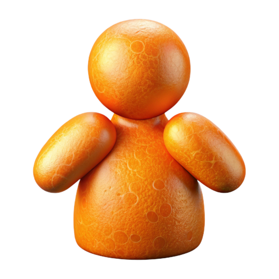magnificent traditional Abstract Human Touch in Orange Cutout authentic png