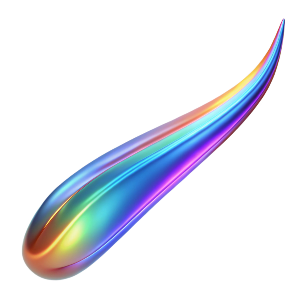 extraordinary artistic Abstract Light Streak Isolated on Transparent Background high quality png