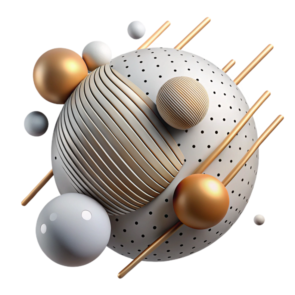 elegant modern Abstract Lines and Dots with Transparent Background detailed png