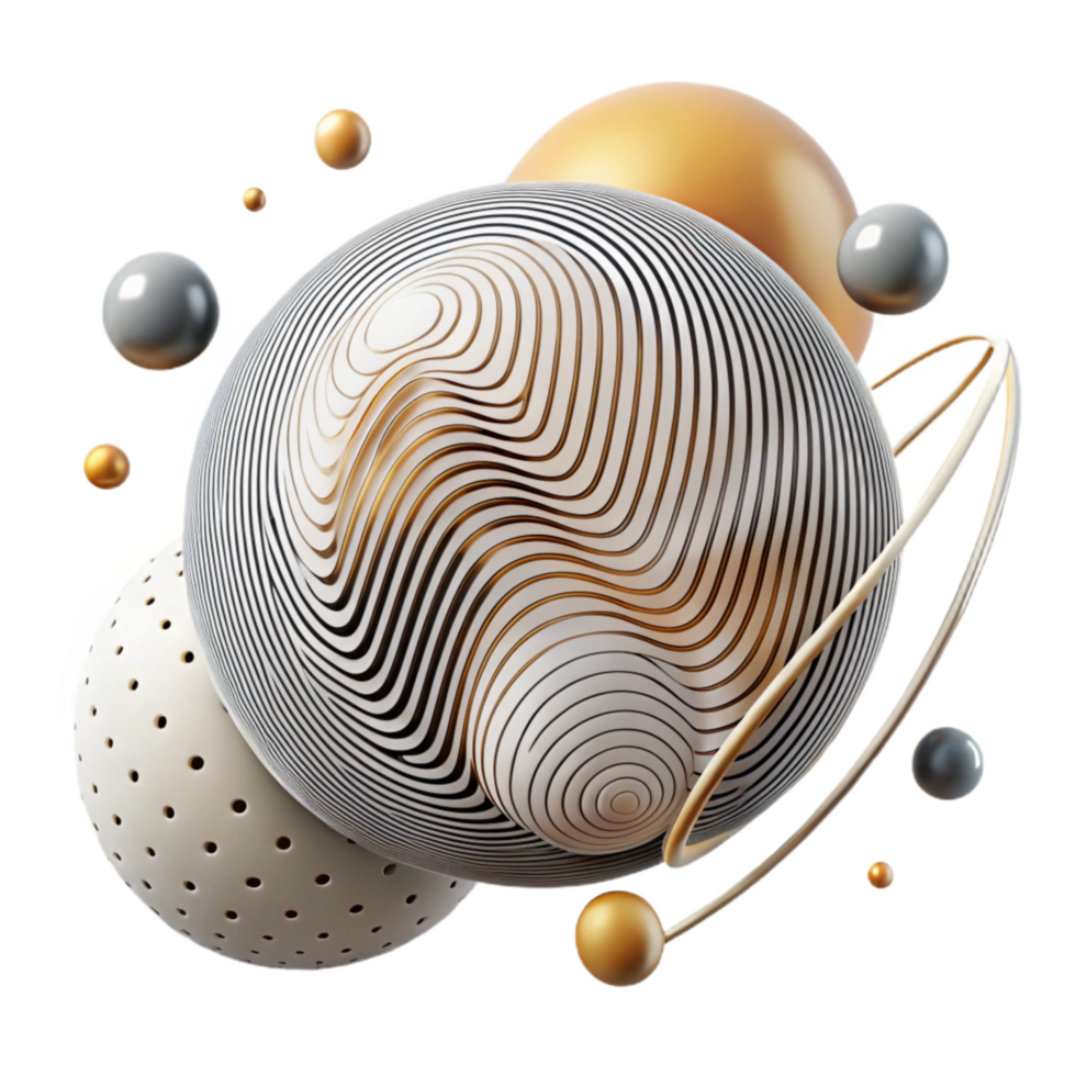 elegant classic Abstract Lines and Dots with Transparent Background high quality png