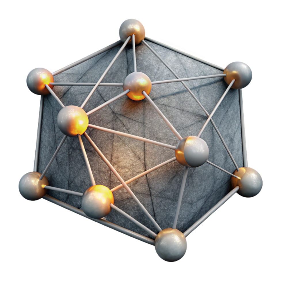 serene traditional Abstract Network Connections with Glowing Lines Isolated high quality png