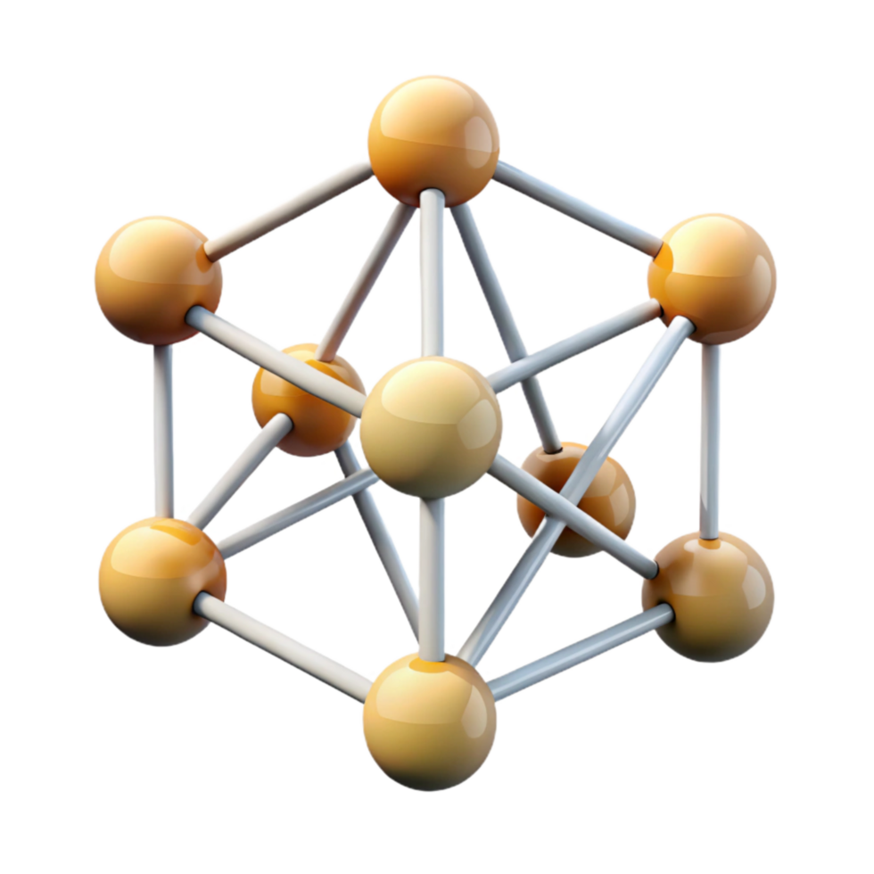 dramatic creative Abstract Network Nodes Connected Transparent Background high quality png
