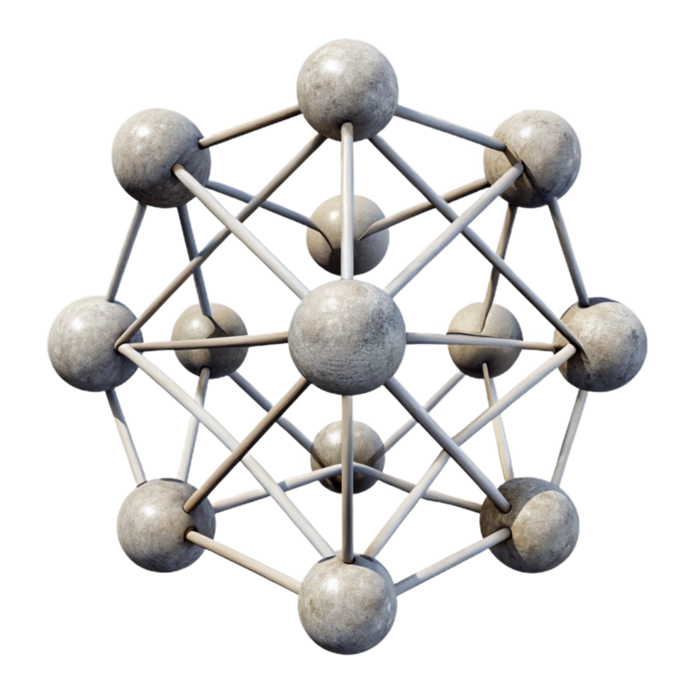 impressive contemporary Abstract Network Structure Nodes and Links Isolated 4K png