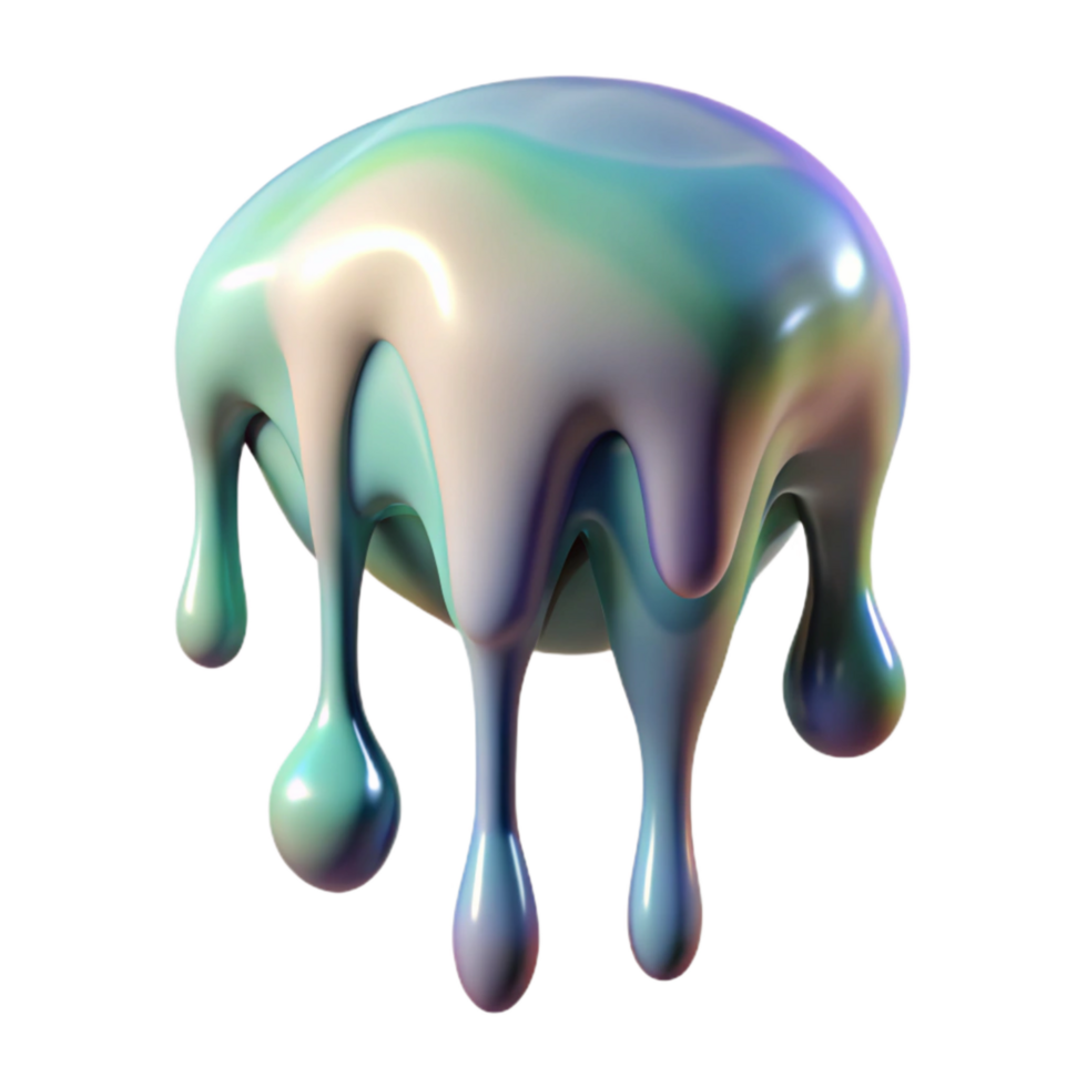 vibrant creative Abstract Paint Drip Isolated on Transparent Background professional png