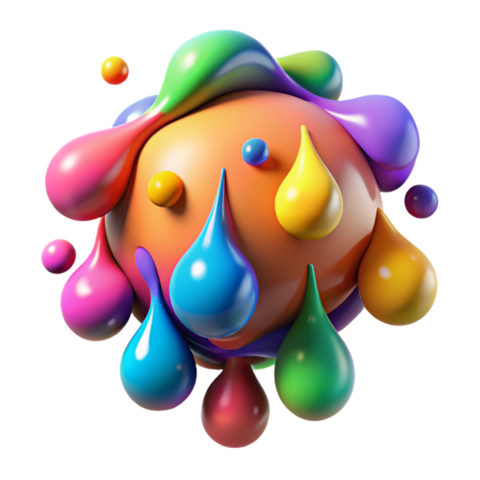 wonderful rustic Abstract Paint Splatter Colorful Drops Isolated original png