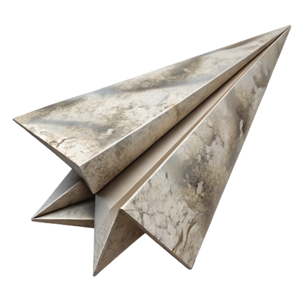 extraordinary rustic Abstract Paper Airplane Folded Paper Isolated detailed png