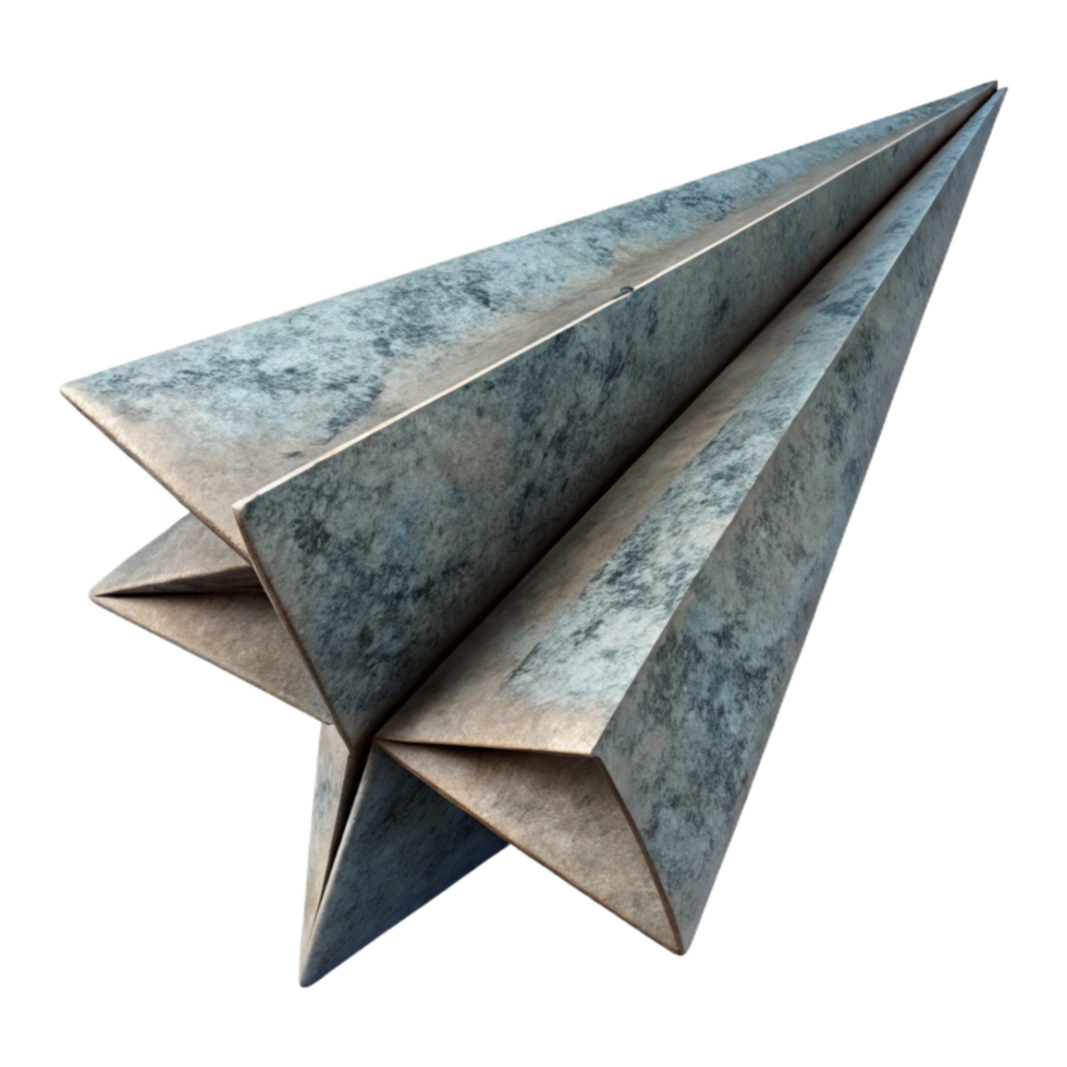 elegant contemporary Abstract Paper Airplane Folded Paper Isolated authentic png