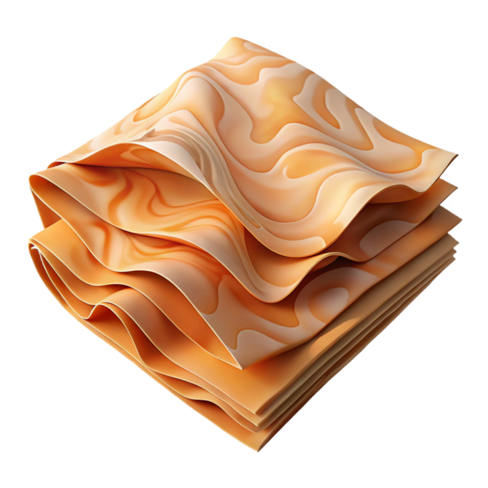 impressive contemporary Abstract Paper Texture Isolated on Transparent Background 4K png