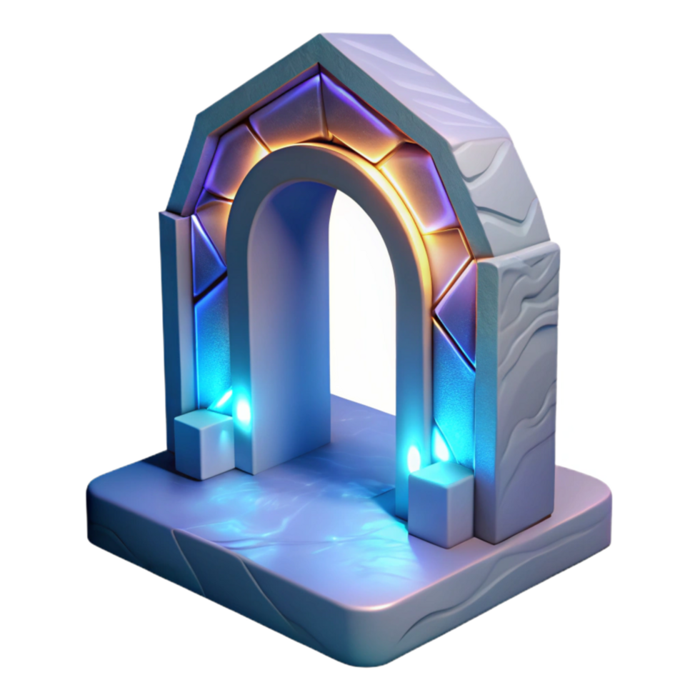 beautiful abstract Abstract Portal with Glowing Edges 4K png