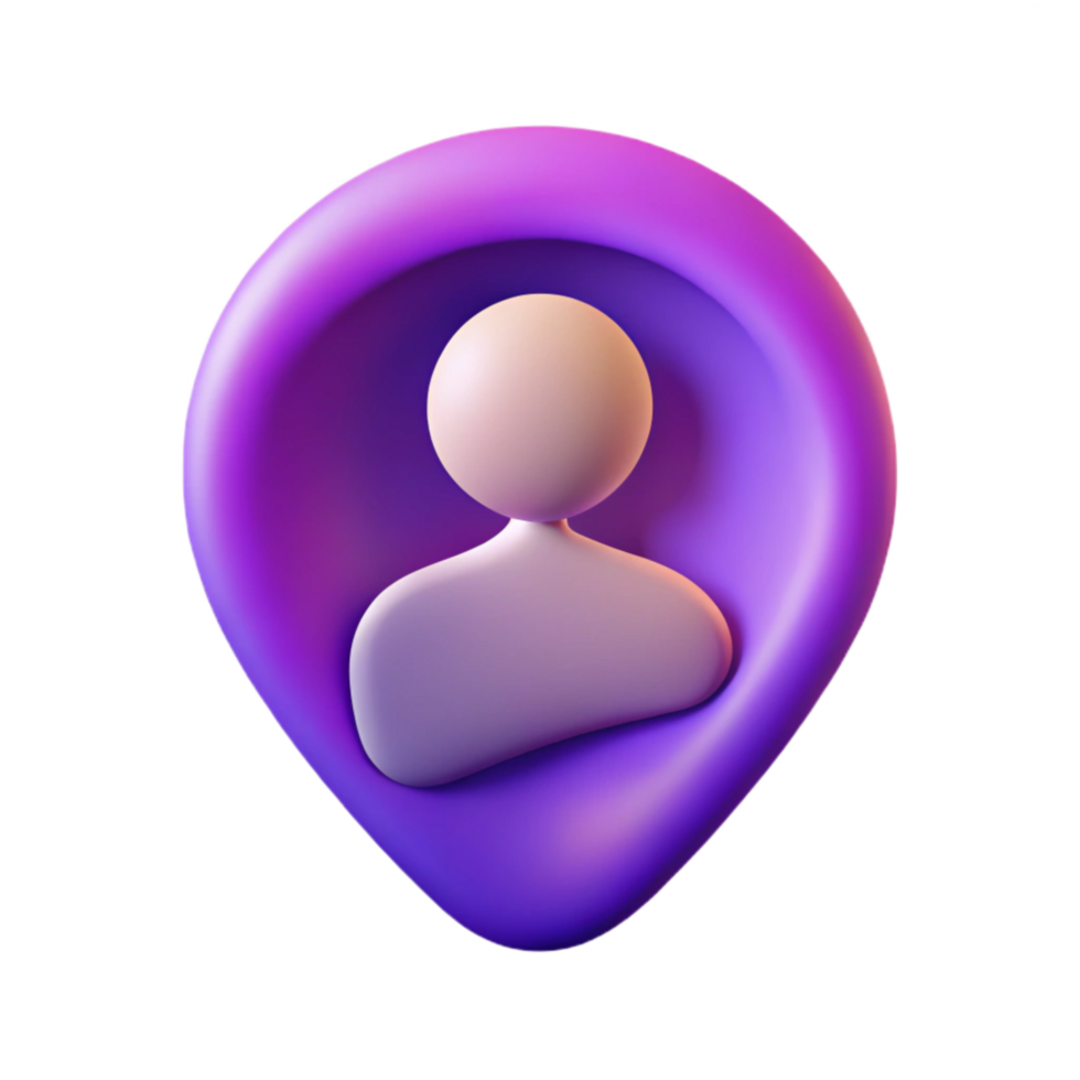 dramatic rustic Abstract Profile Icon Shape Cutout with Purple Gradient high quality png
