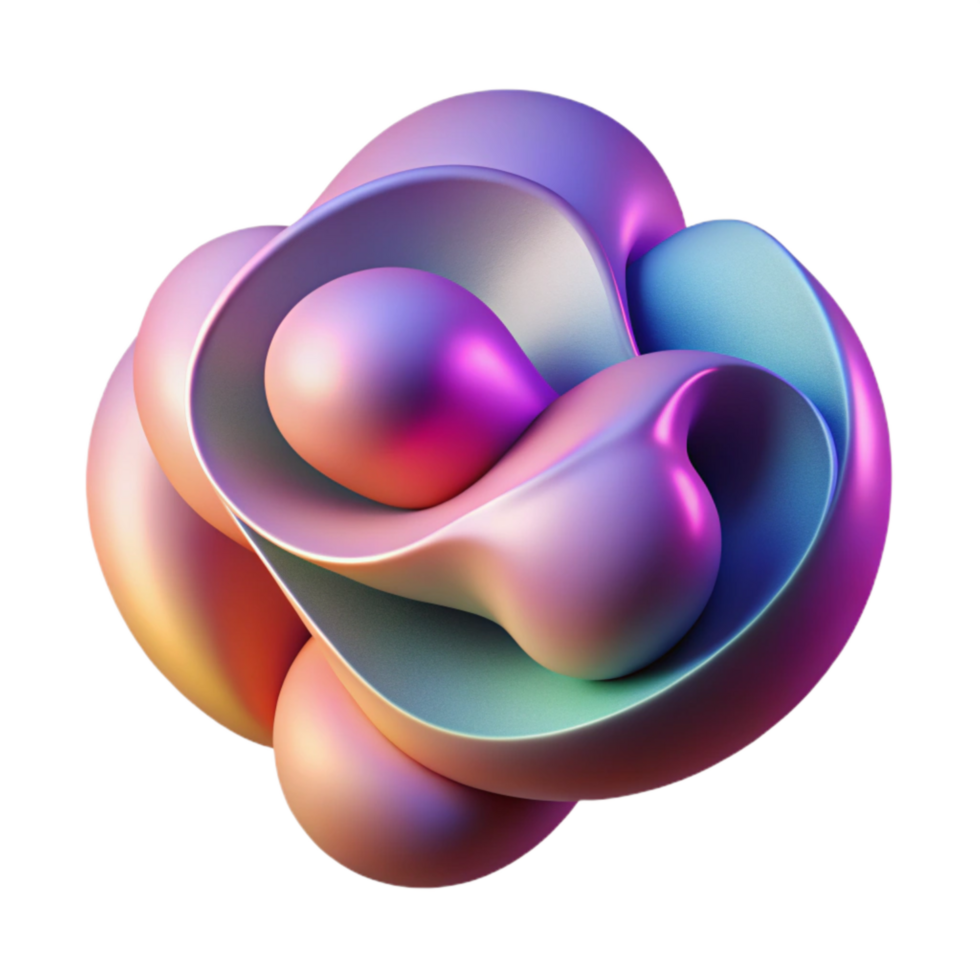 impressive artistic Abstract Shapes with Gradient Fills 4K png