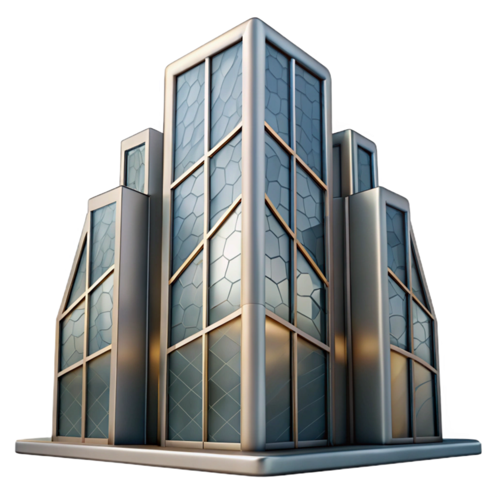 magnificent rustic Abstract Skyscraper Glass Facade Cutout Element detailed png