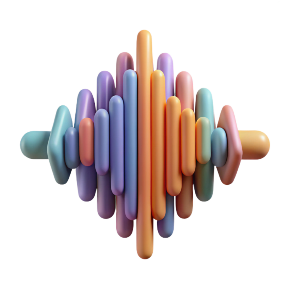 dramatic abstract Abstract Soundwave Representing Language Diversity Cutout high quality png