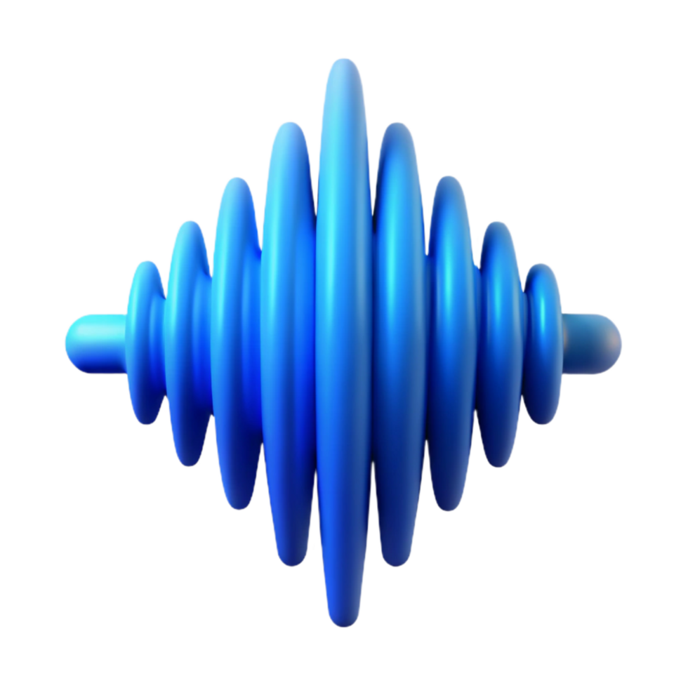 dramatic abstract Abstract Soundwave Visualization Cutout Blue Hue high quality png