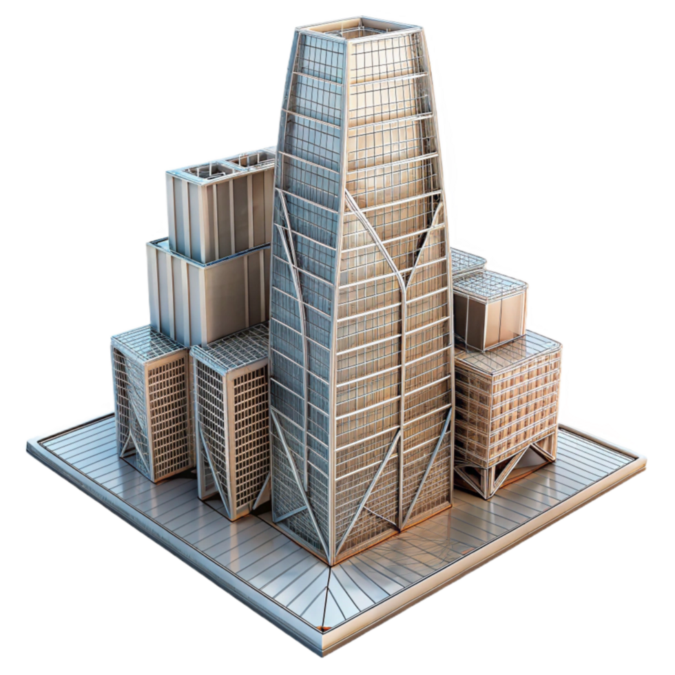 stunning classic Abstract Skyscraper Wireframe Structure Transparent authentic png