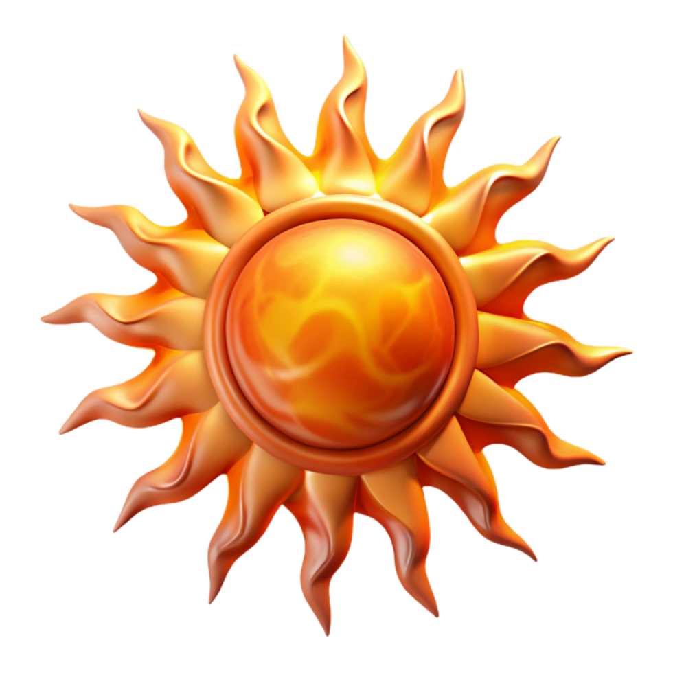 beautiful abstract Abstract Sun Cutout with Fiery Corona original png