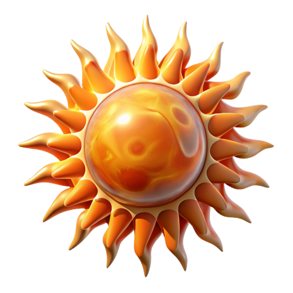 serene contemporary Abstract Sun Cutout with Fiery Corona premium png