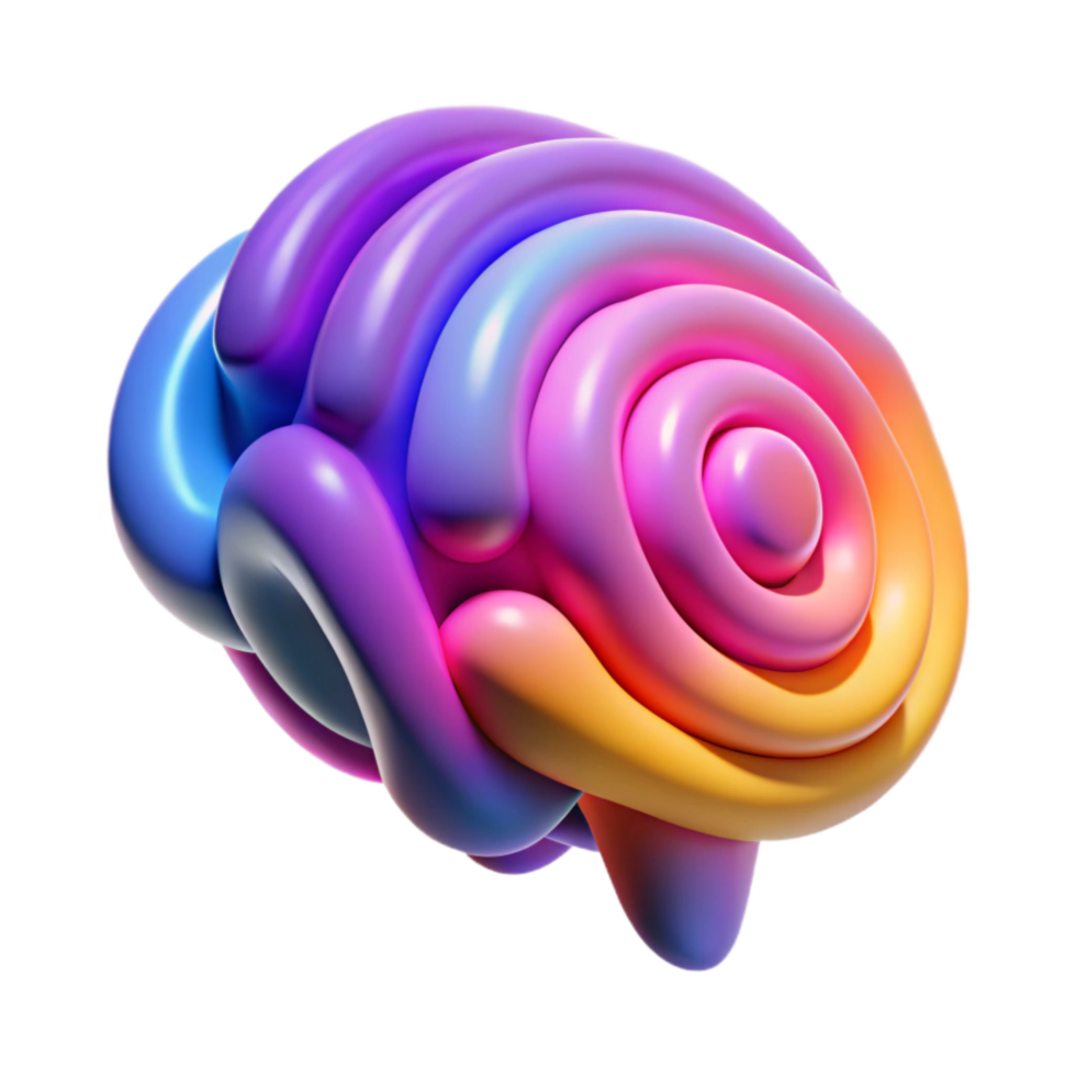 dramatic minimalist Abstract Synesthesia Brainwave Visual Cutout Neon Colors exclusive png