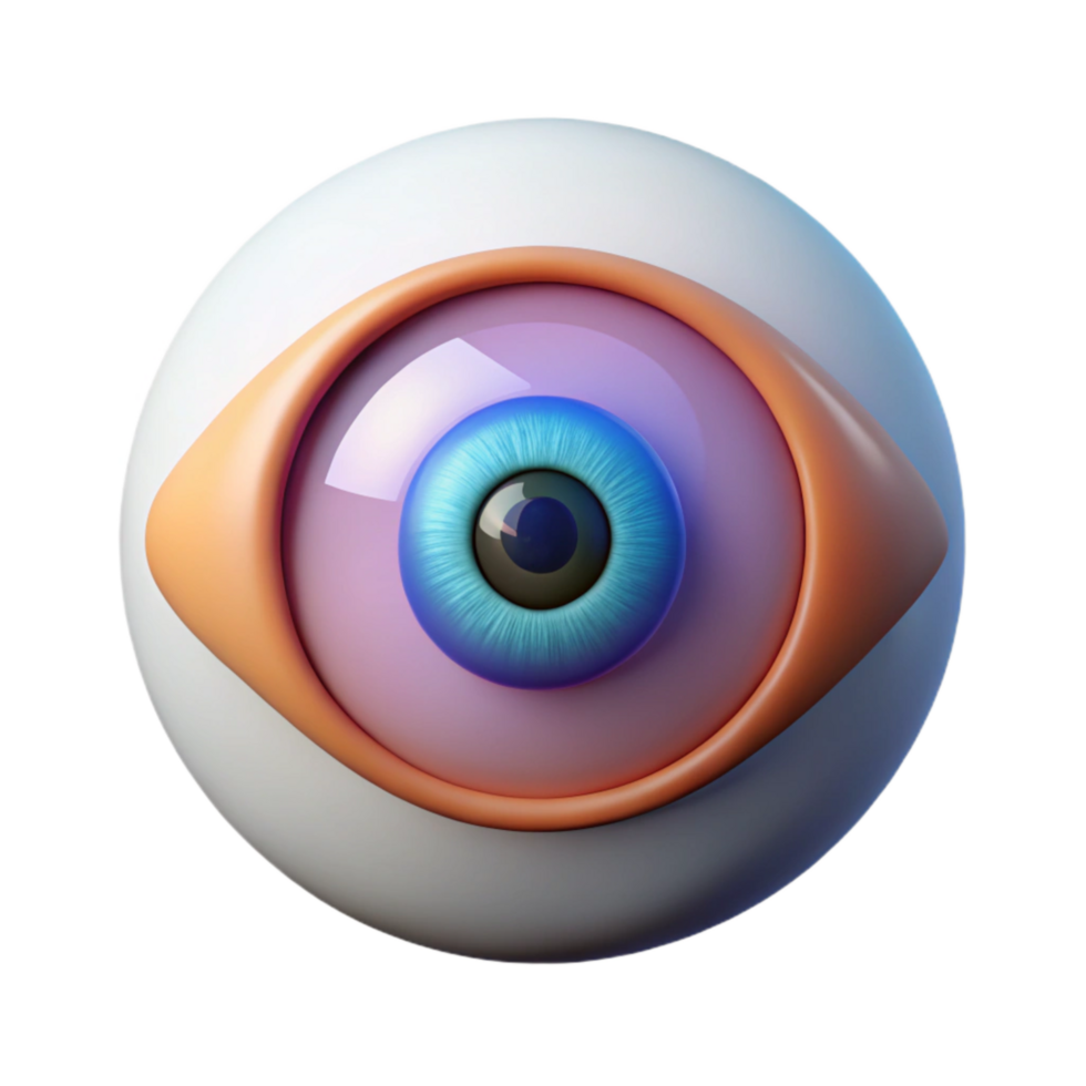 stunning classic Abstract Synesthesia Eye Icon Isolated Element with Pupil Dilation detailed png