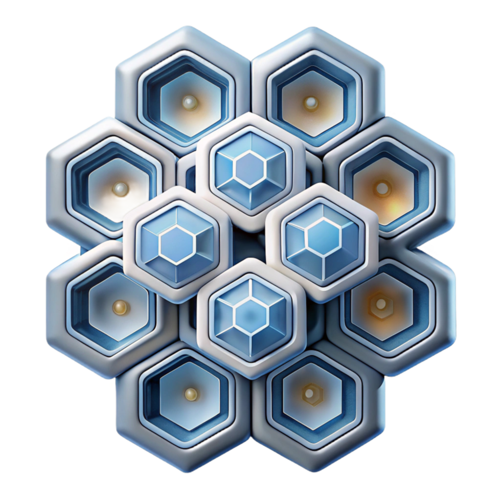 beautiful minimalist Abstract Tech Pattern with Hexagons Transparent Cutout high quality png