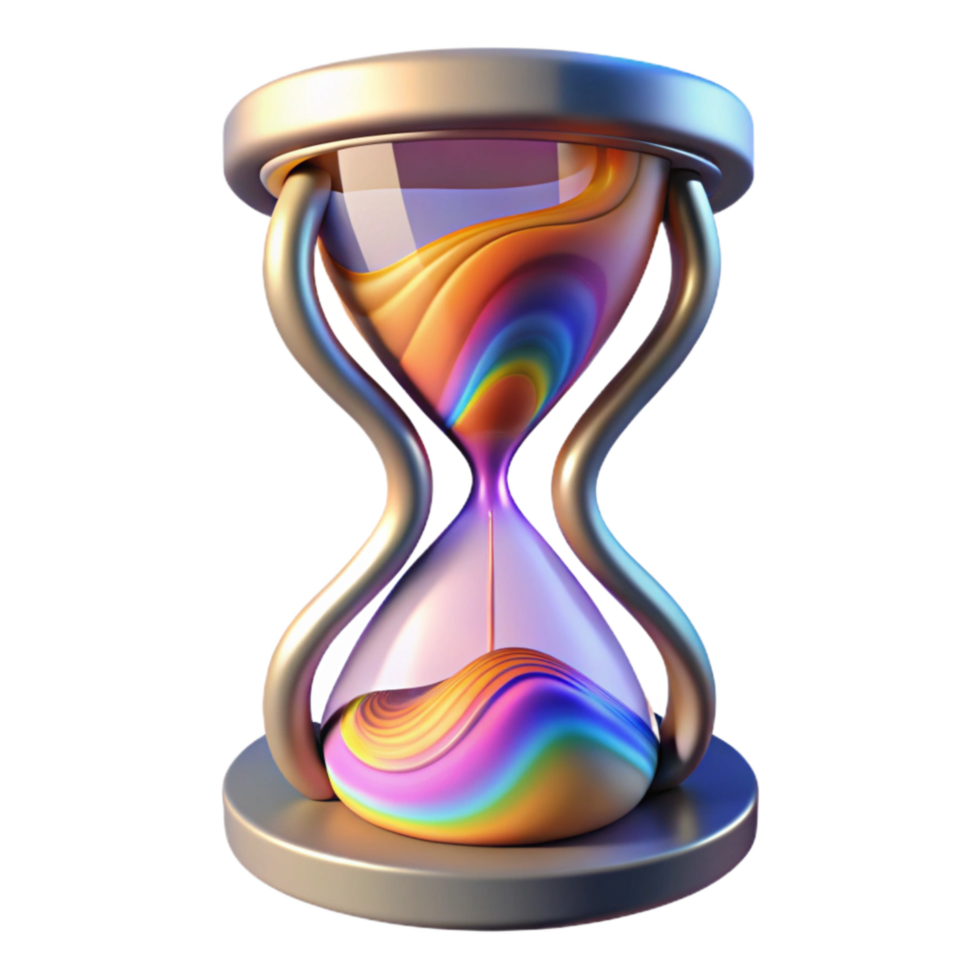 stunning artistic Abstract Time Distortion with Glitch Effect Isolated 4K png