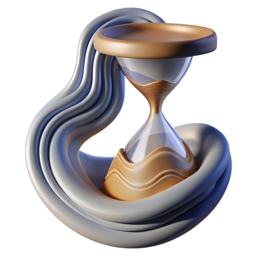 beautiful artistic Abstract Time Flowing Upward Cutout detailed png