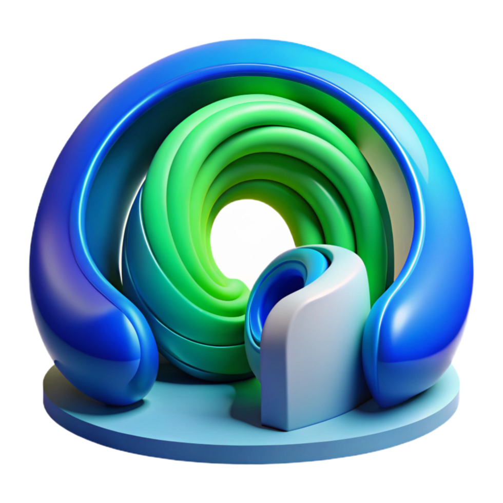 vibrant classic Abstract Vr Portal with Orange Swirls Isolated detailed png