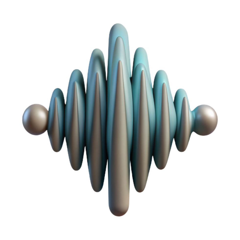 serene contemporary Abstract Waveform Representing Language Sounds Cutout high resolution png