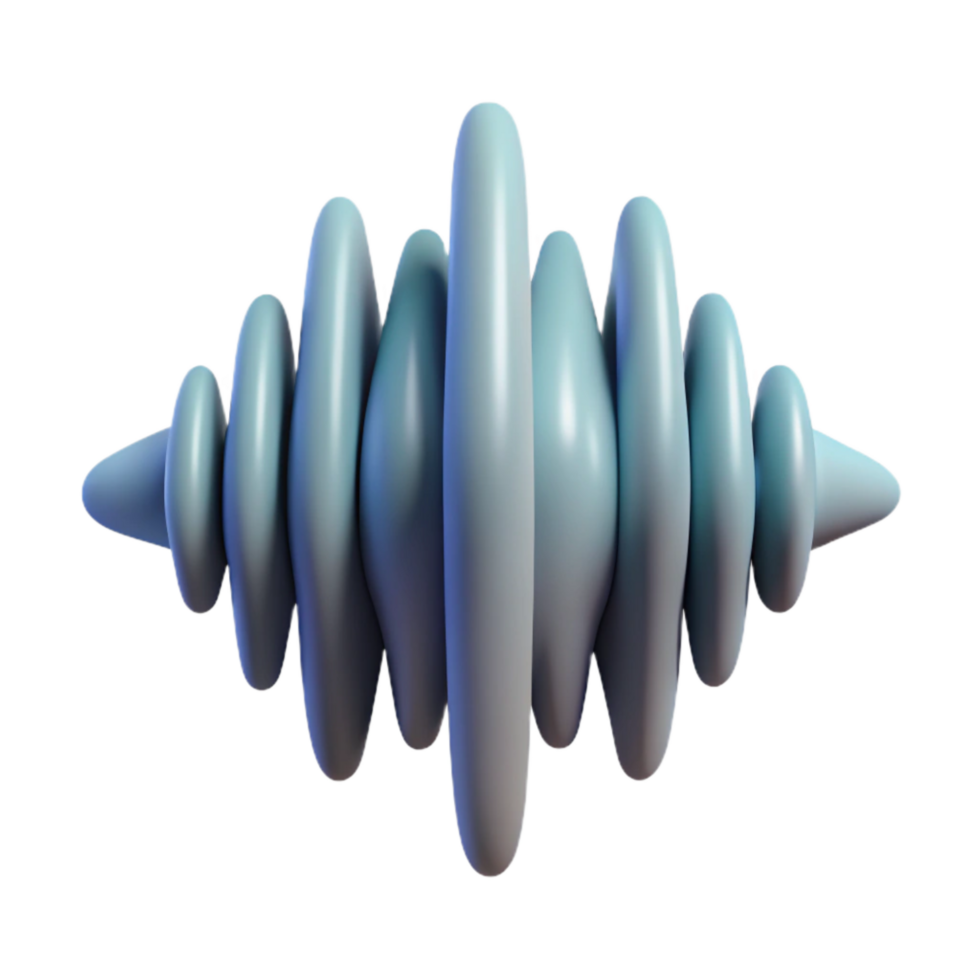 beautiful minimalist Abstract Waveform Representing Language Sounds Cutout high quality png