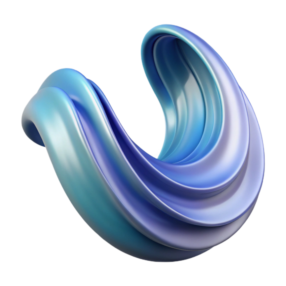 stunning abstract Abstract Wave Isolated Transparent Background with Smooth Curves professional png
