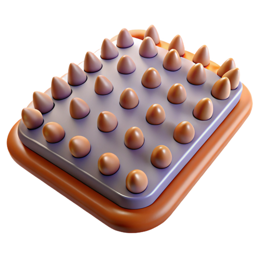 elegant minimalist Acupressure Mat Isolated with Spikes 4K png