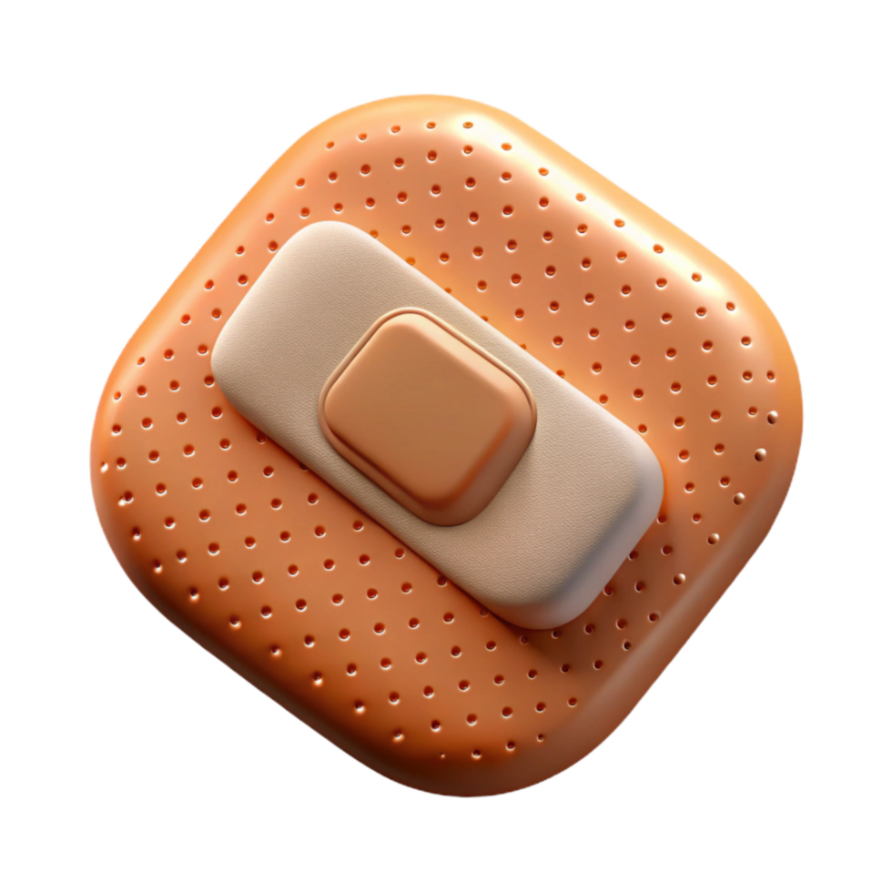 beautiful abstract Adaptive Bio Wearable Skin Patch Isolated on White detailed png